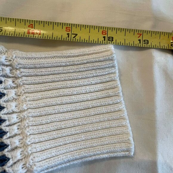 Lily Morgan Crew neck sweater white, blue stripes, raglan sleeves SIZE M Women - Picture 3 of 10